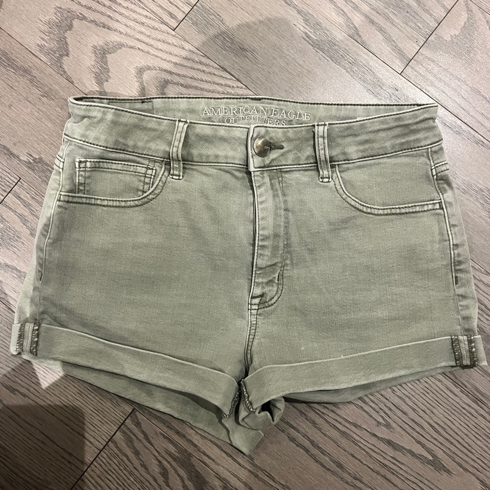 AE shorts size 10 light green colour